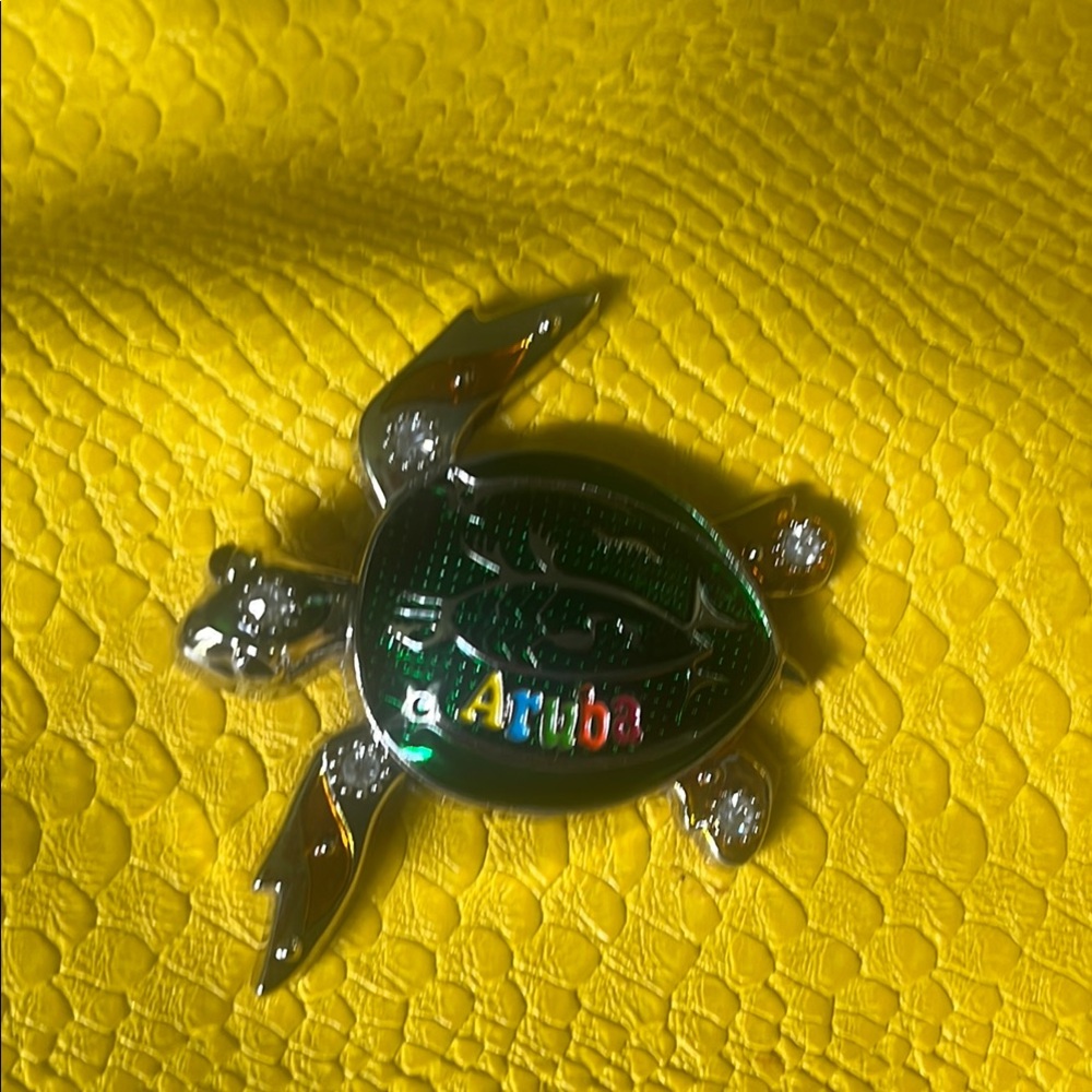 💐3/$10💐Turtle Reptile Accessory - Silver and green